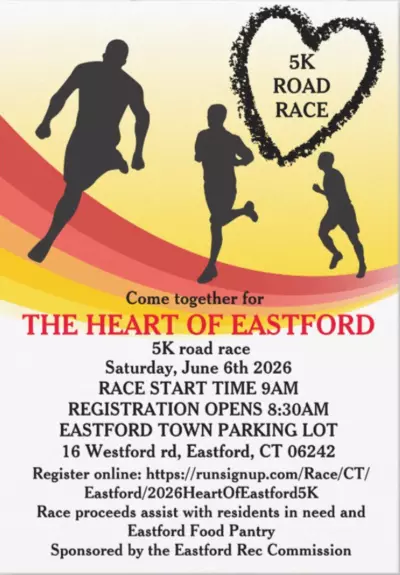 Race Flyer with event information and image of silhouetted runners
